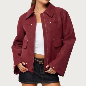Annabelle Oversized Faux Suede Jacket